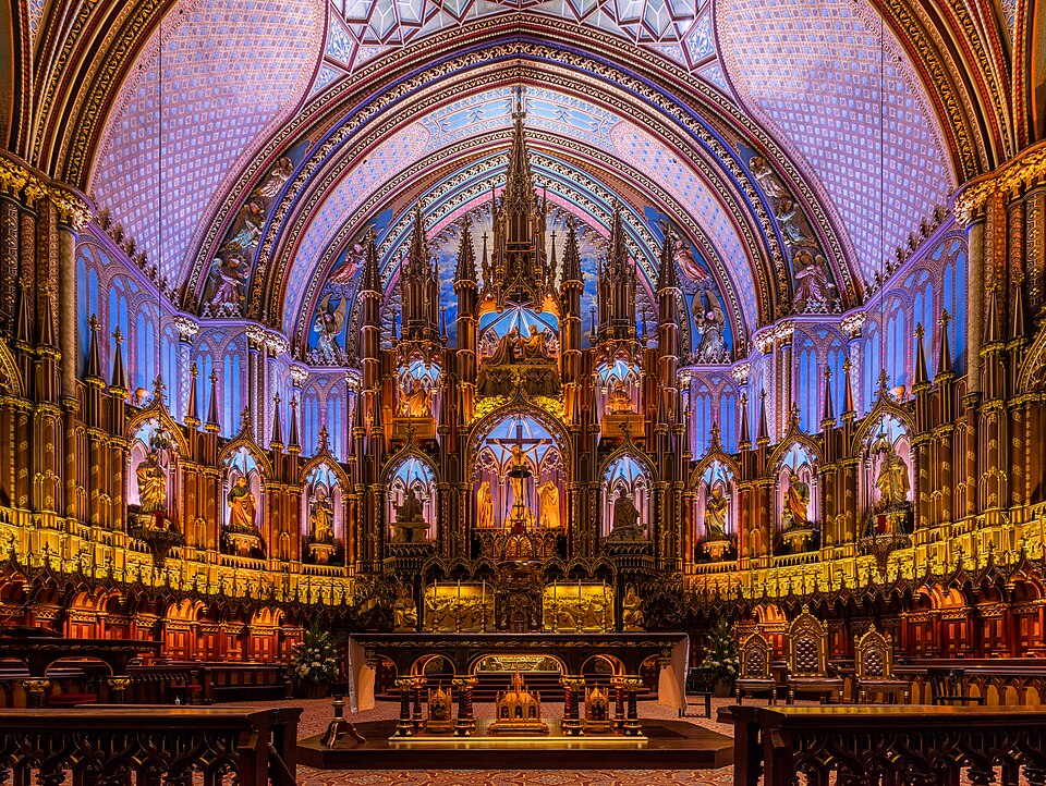 Notre-Dame Basilica in Montreal, Canada. Photo: Diego Delso